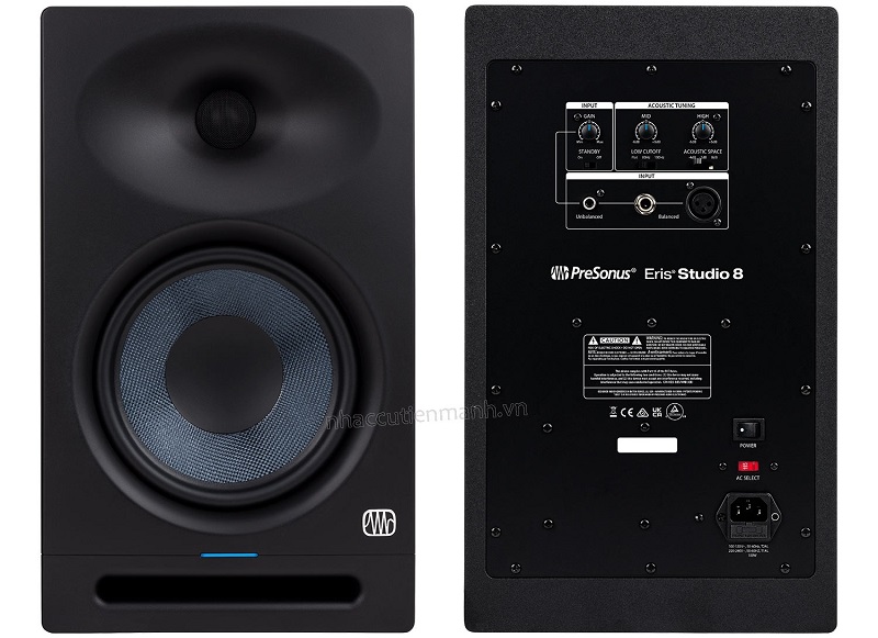 cổng kết nối trên loa eris studio 8