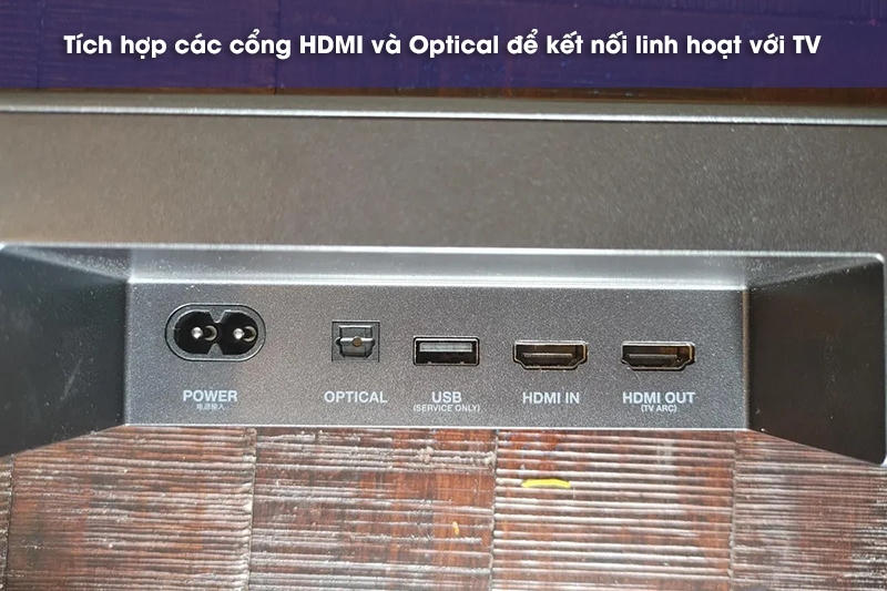 cổng kết nối tv của bar 2.0 all in one mk2