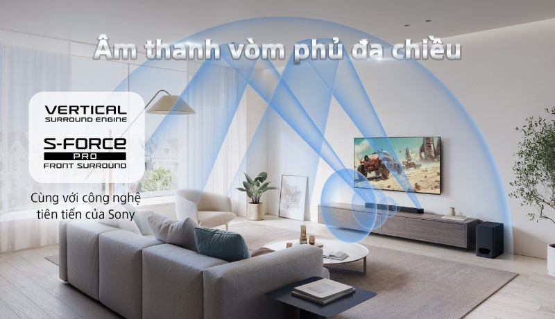 công nghệ âm thanh vòm giả lập trên theatre bar 6