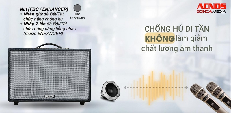công nghệ chống hú di tần trên loa karaoke acnos
