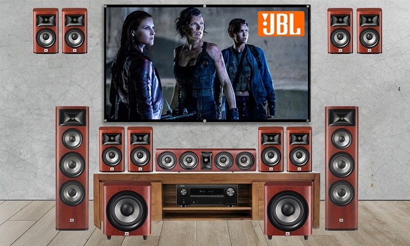 Dàn âm thanh xem phim 9.2 JBL, Denon LA320 mua o dau