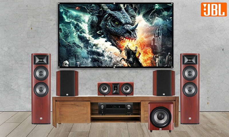 Dàn âm thanh xem phim 5.1 JBL, Denon LA302 mua o dau