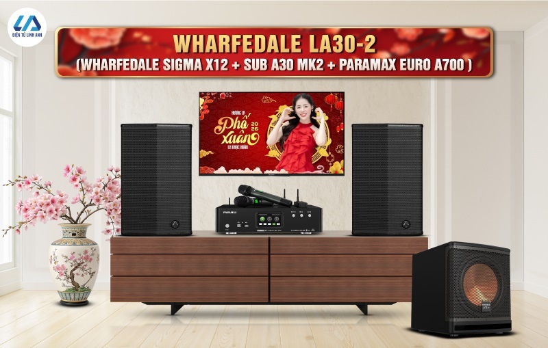 dàn karaoke giá rẻ wharfedale la30-2