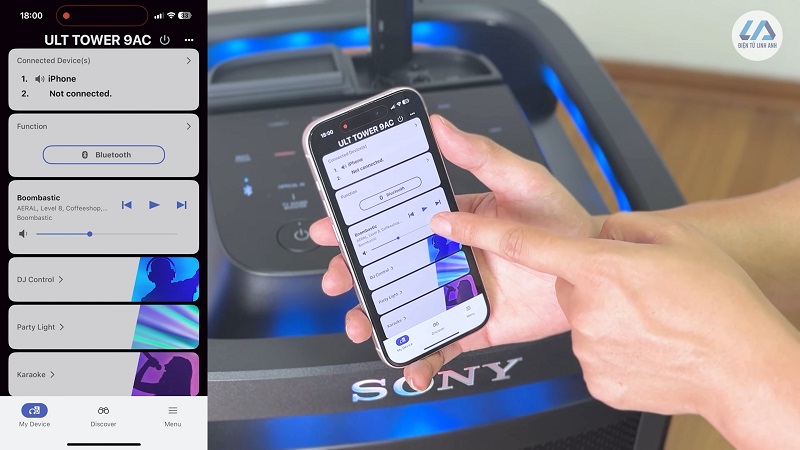 đánh giá ứng dụng của loa sony ult tower 9 ac