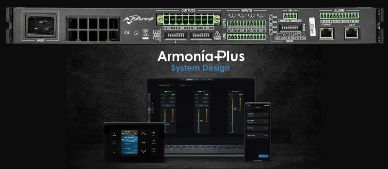 đẩy công suất powersoft quattrocanali 2404 dsp+ kết nối