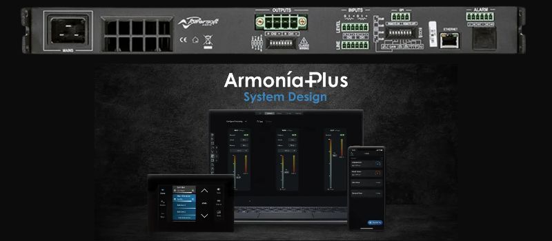 đẩy công suất powersoft quattrocanali 8804 dsp kết nối