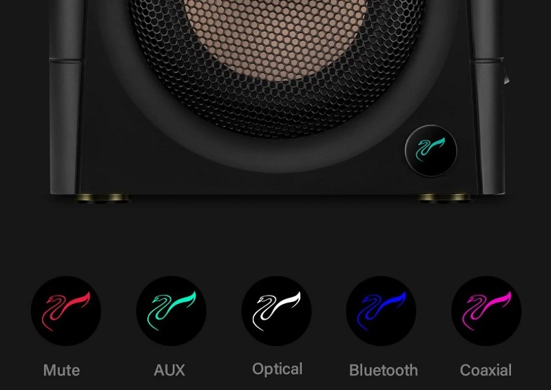 đèn logo của loa hivi swan d100