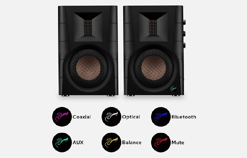 đèn logo trên loa hivi swan d200