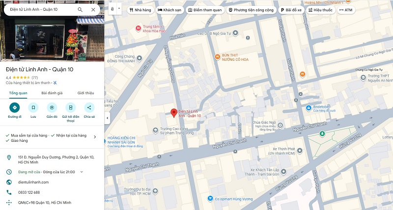 địa chỉ linh anh quận 10