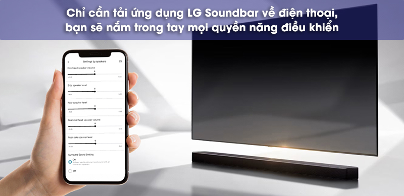 điều khiển bằng ứng dụng lg soundbar
