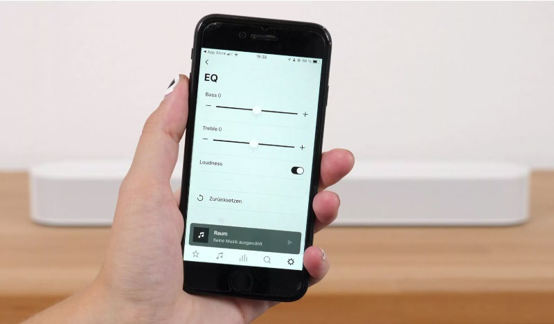 điều khiển hệ thống loa beam + sub mini + era 100 bằng app