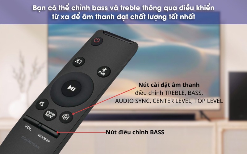 loa thanh samsung hw t450 có thể chỉnh bass treble