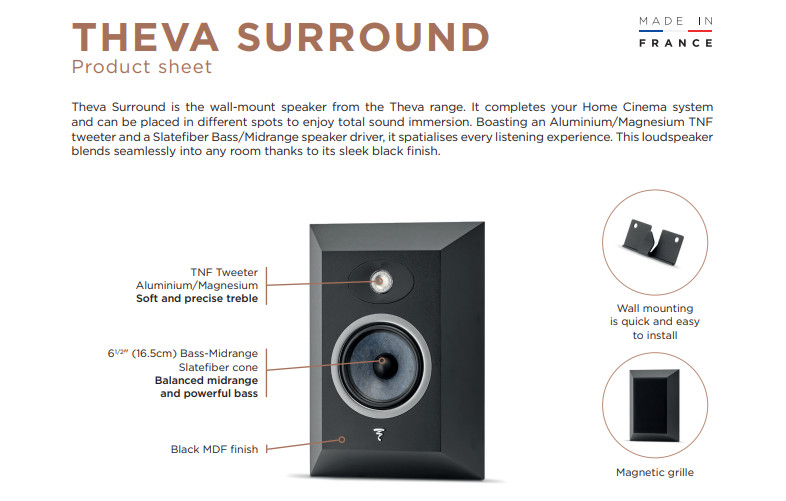 Loa Focal Theva Surround hệ thống âm thanh