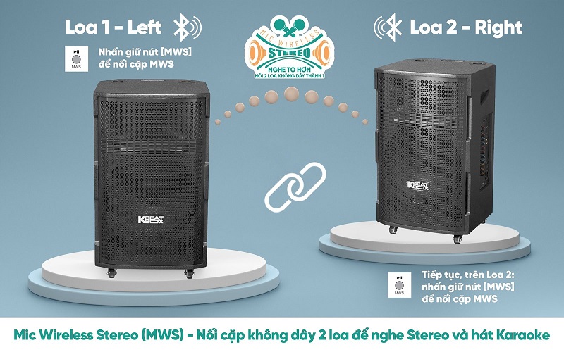 ghép đôi 2 loa acnos cs393neo