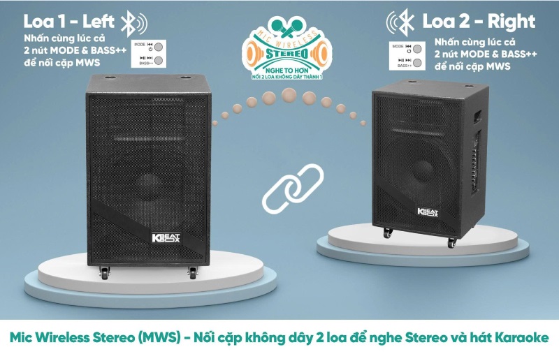 ghép đôi 2 loa kb39neo