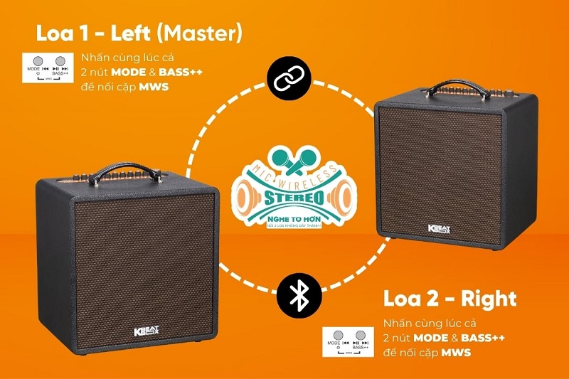 ghép đôi 2 loa quad 68 pro