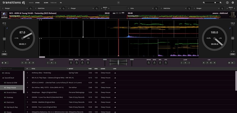 giao diện stem transittion dj