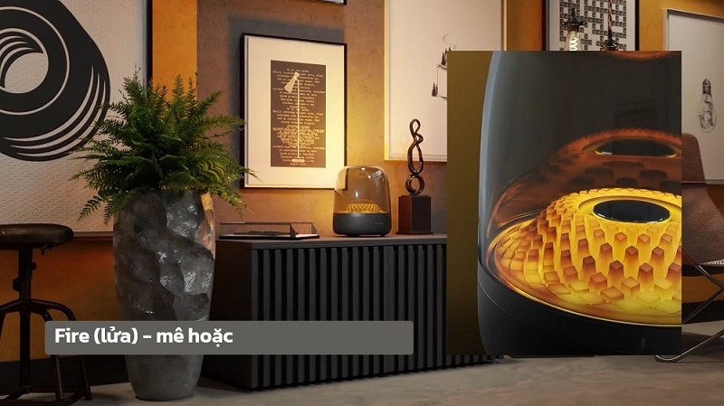 hiệu ứng ảnh sáng loa harman kardon aura 4