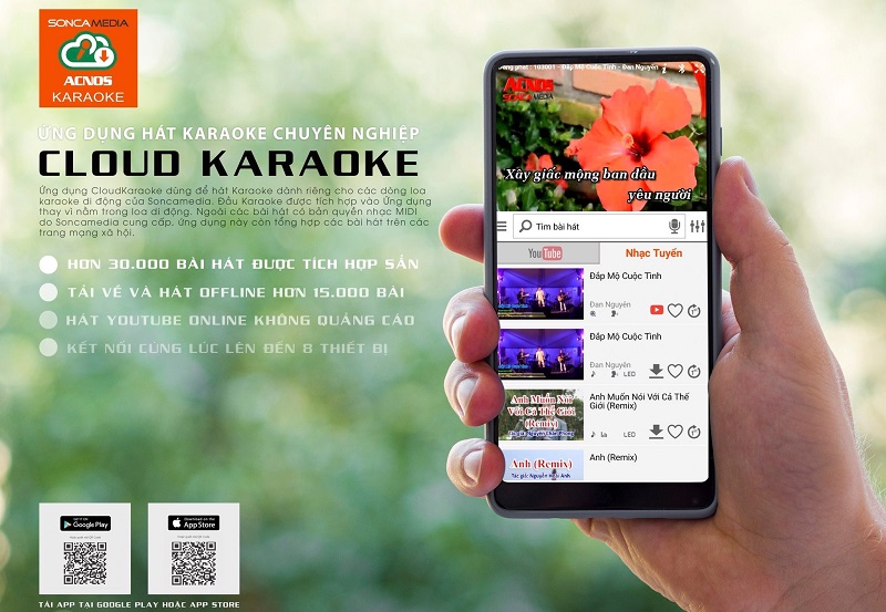 hát karaoke với cloudkaraoke trên acnos cs393neo