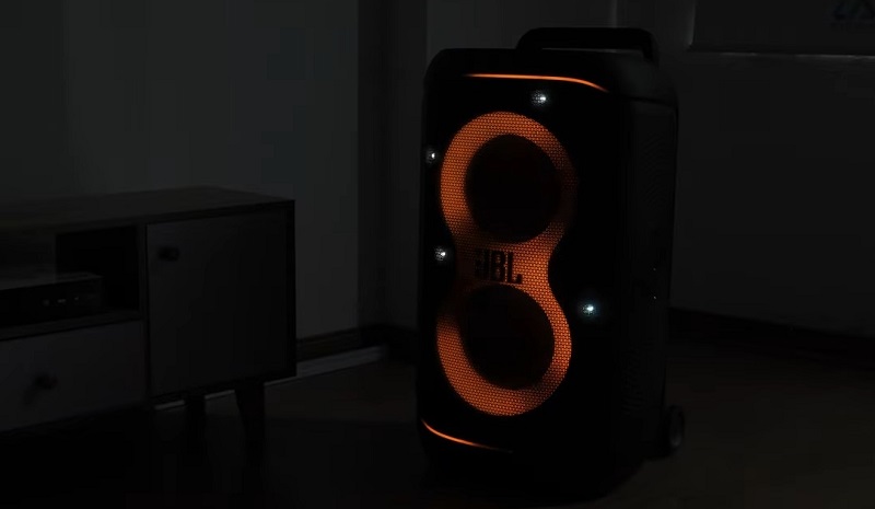 hiệu ứng đèn trên loa jbl partybix 520