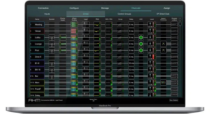 hiệu ứng trên mixer allen heath ahm-16