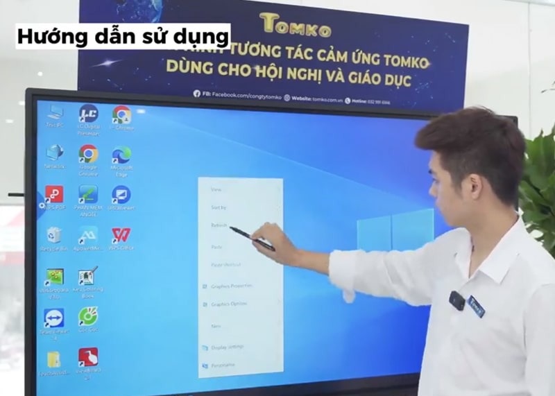 hướng dẫn sử dụng màn hình tương tác 65 inch
