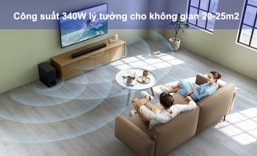 loa Soundbar Samsung HW K550 có công suất 340W