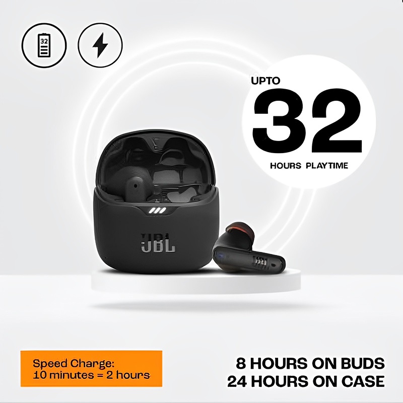 Tổng thời lượng tai nghe JBL Tune Flex