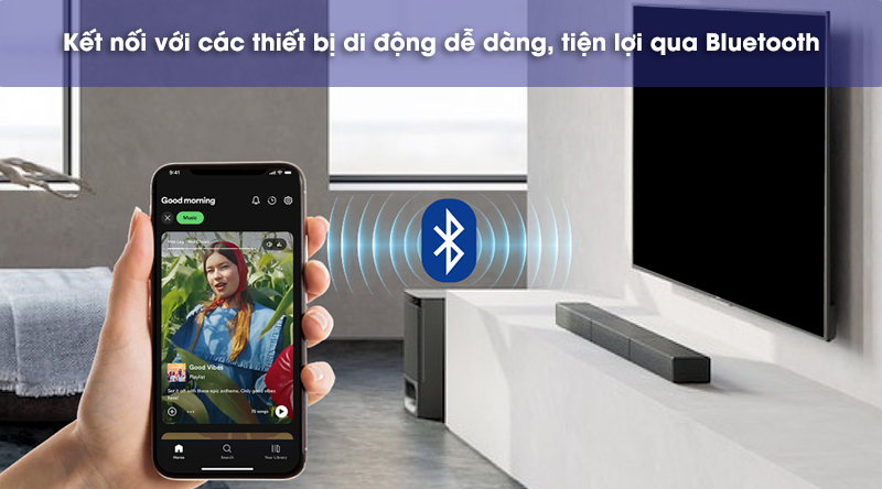 kết nối bluetooth trên loa ht-s500rf