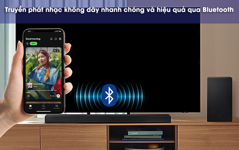 kết nối bluetooth trên loa thanh hw-a650