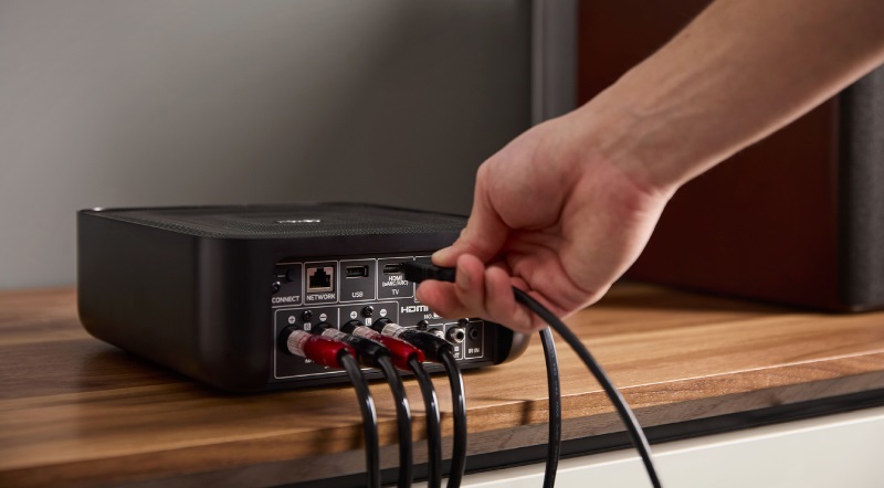 kết nối của amply denon home amp