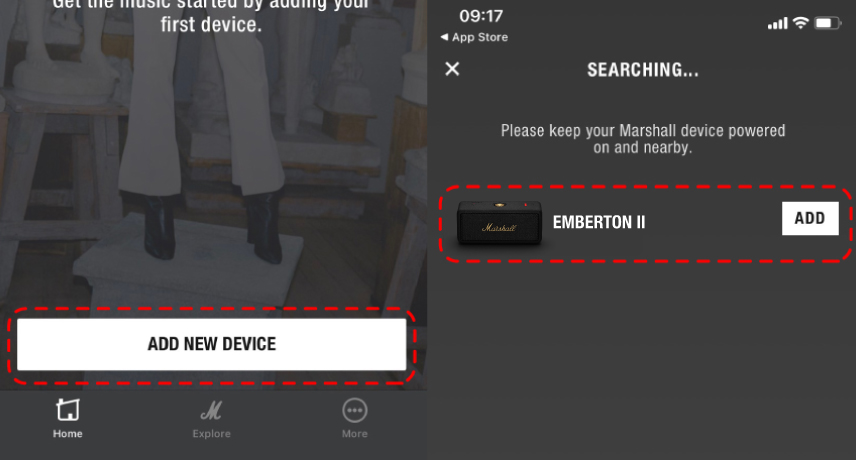 kết nối loa marshall emberton 2 với app