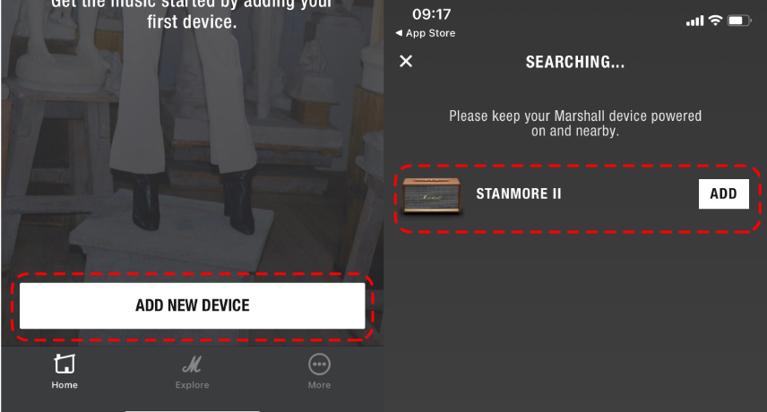 kết nối loa marshall stanmore qua app