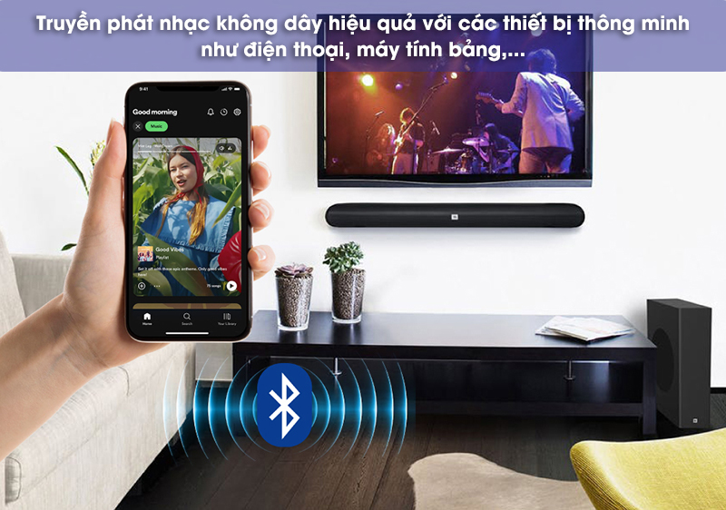 kết nối loa soundbar jbl s450 qua bluetooth