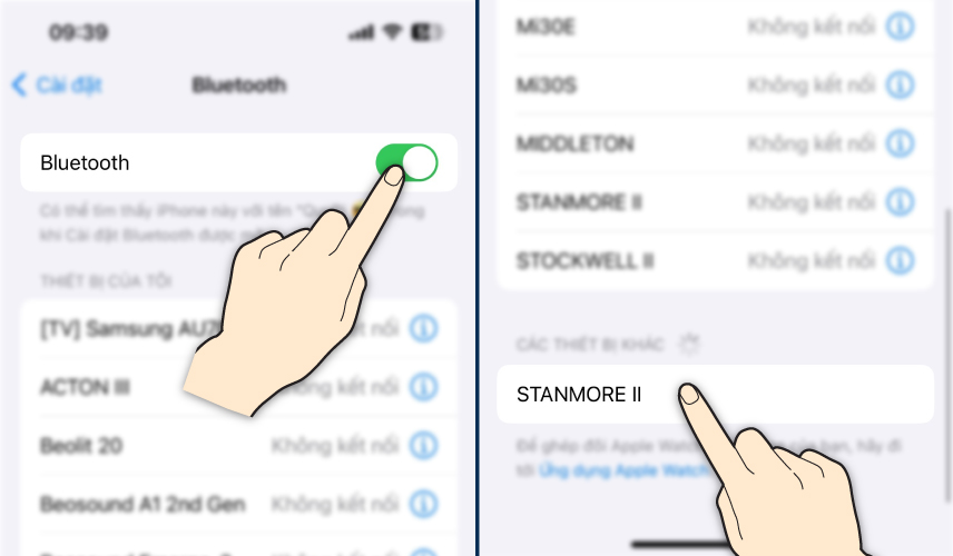 kết nối loa stanmore 2 qua bluetooth