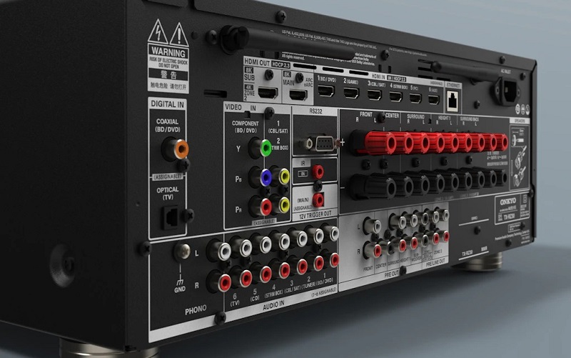 kết nối trên amply onkyo tx-rz30