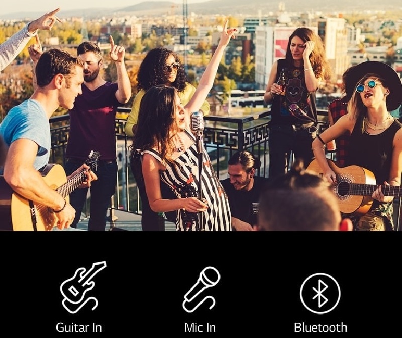 kết nối trên loa lg xboom xl9t