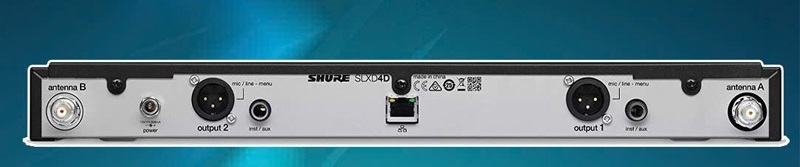 kết nối trên shure slxd24da/b58