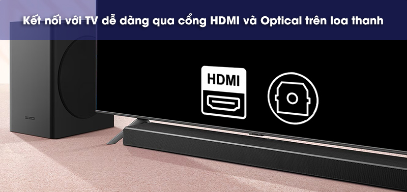 kết nối tv với soundbar hw-q600