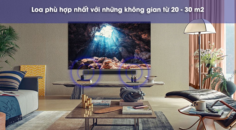 không gian hợp với loa hw-c450