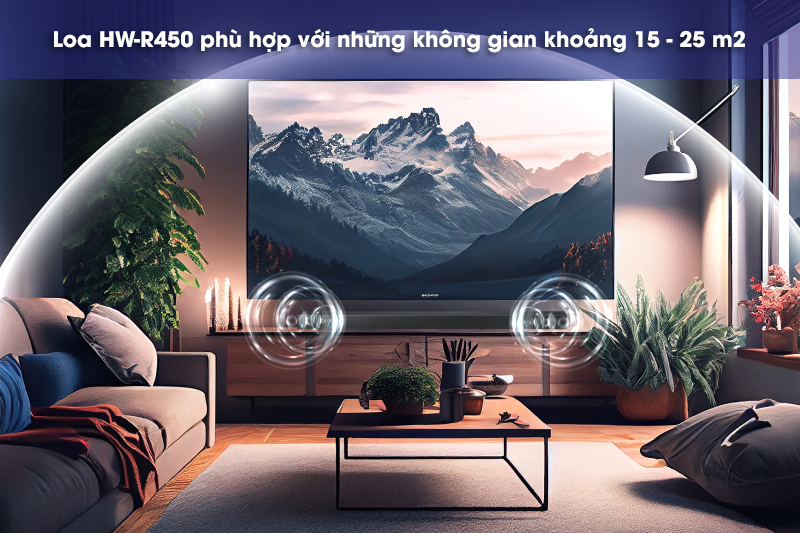 không gian hợp với loa hw-r450