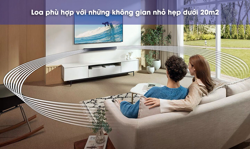 không gian phù hợp với loa thanh samsung hw-c400
