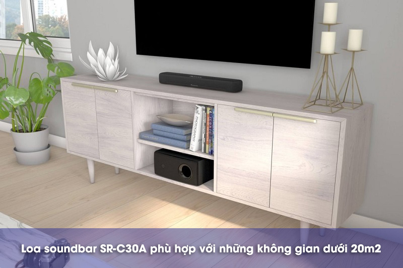 không gian thích hợp nhất cho soundbar sr-c30a