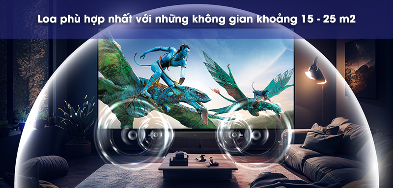 không gian tối ưu cho loa hw-m360