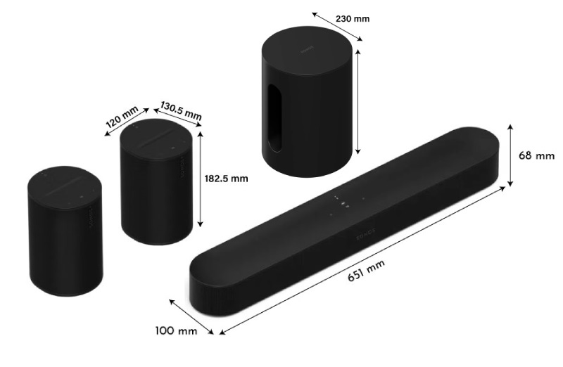 kích thước loa beam-submini-era100