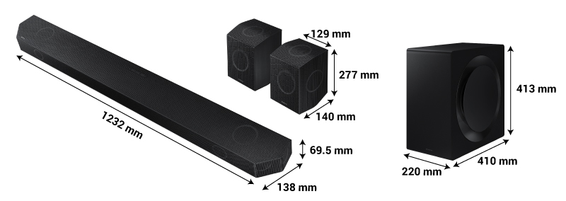 kích thước loa samsung hw q990d