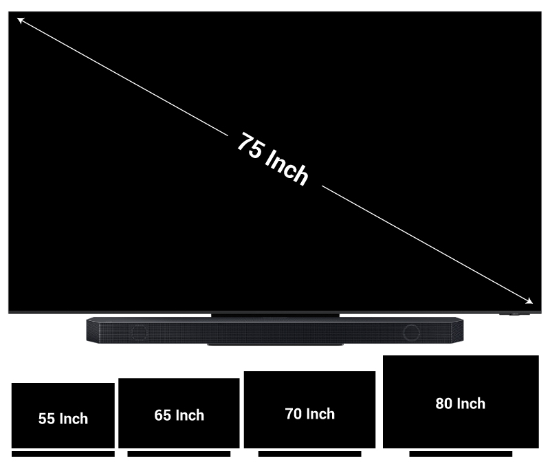 kích thước tv phù hợp với loa hw q950a