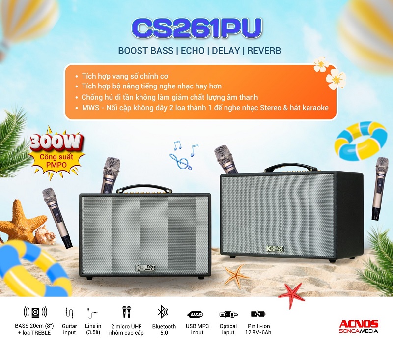 loa karaoke giá rẻ acnos cs261pu
