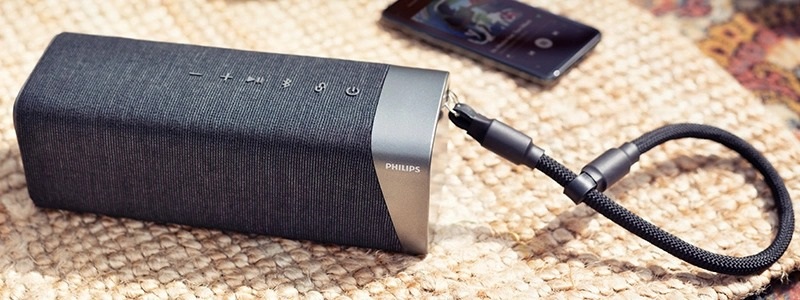 bảng điều khiển của loa bluetooth philips