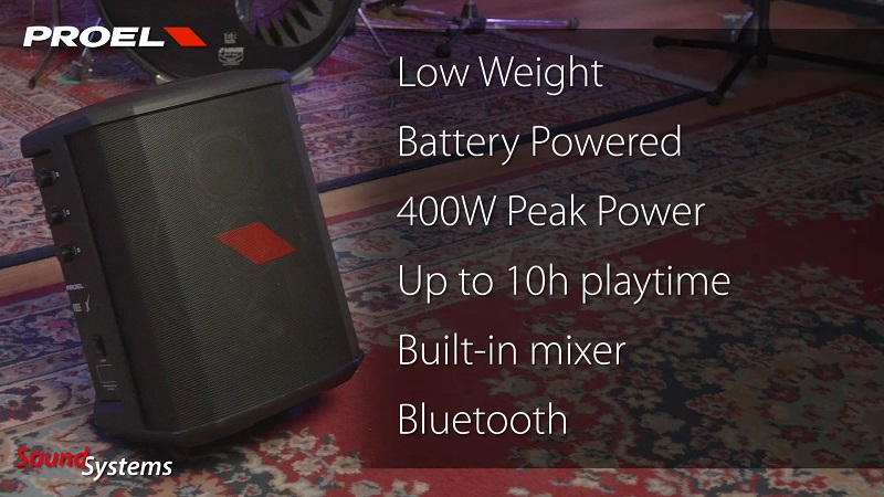 loa bluetooth proel freeonex với thiết kế nhỏ gọn, bền bỉ